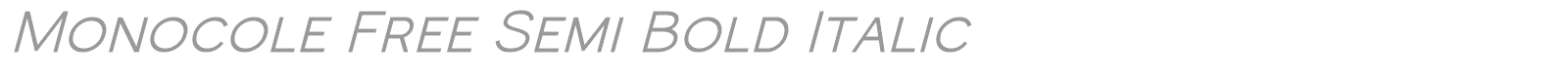 Monocole font preview